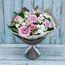 Букет цветов из:  Герберы, Альстромерии и Хризантемы в Бохане