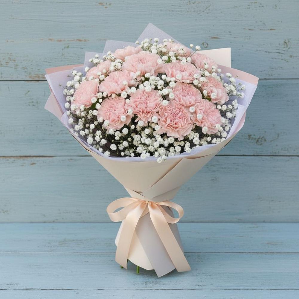 Букет цветов из: Гвоздики в Бохане