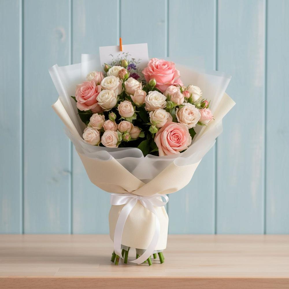 Букет цветов из: Розы в Бохане