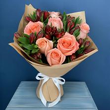Букет цветов из:  Розы и Альстромерии в Бохане