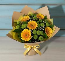Букет цветов из:  Герберы и Хризантемы в Бохане