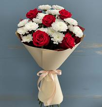 Букет цветов из:  Розы и Хризантемы в Бохане