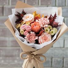 Букет цветов из:  Гвоздики, Хризантемы и Розы в Бохане