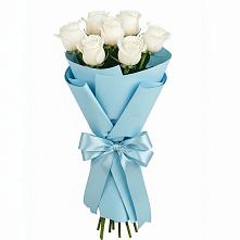 Букет 7 белых роз Проуд в Бохане