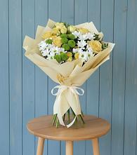 Букет цветов из:  Хризантемы и Розы #REPLACE_PRED# Бохане