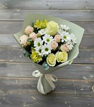 Букет цветов из:  Альстромерии, Розы и Хризантемы в Бохане