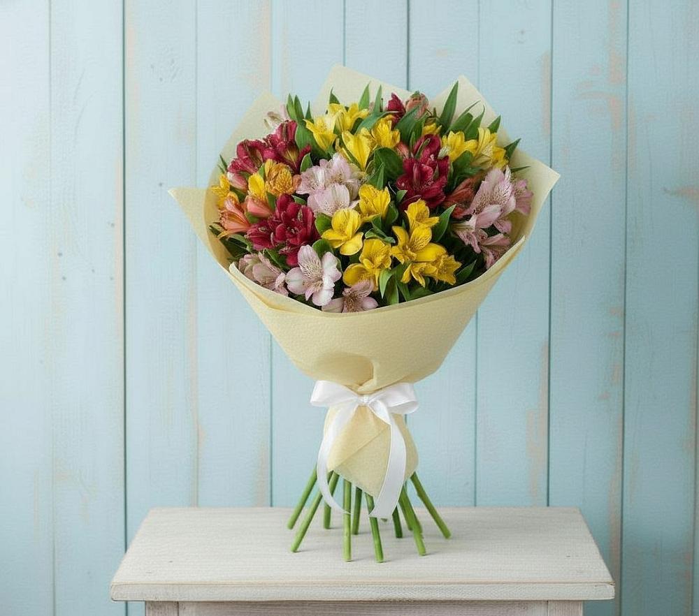 Букет цветов из: Альстромерии в Бохане