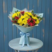 Букет цветов из:  Альстромерии и Хризантемы #REPLACE_PRED# Бохане
