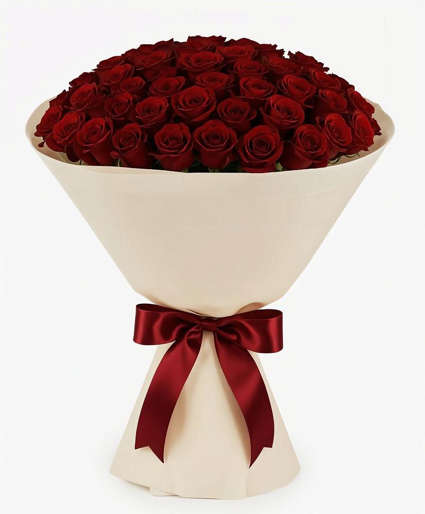 Букет 101 Бордовая роза Блэк Бакарра в Бохане