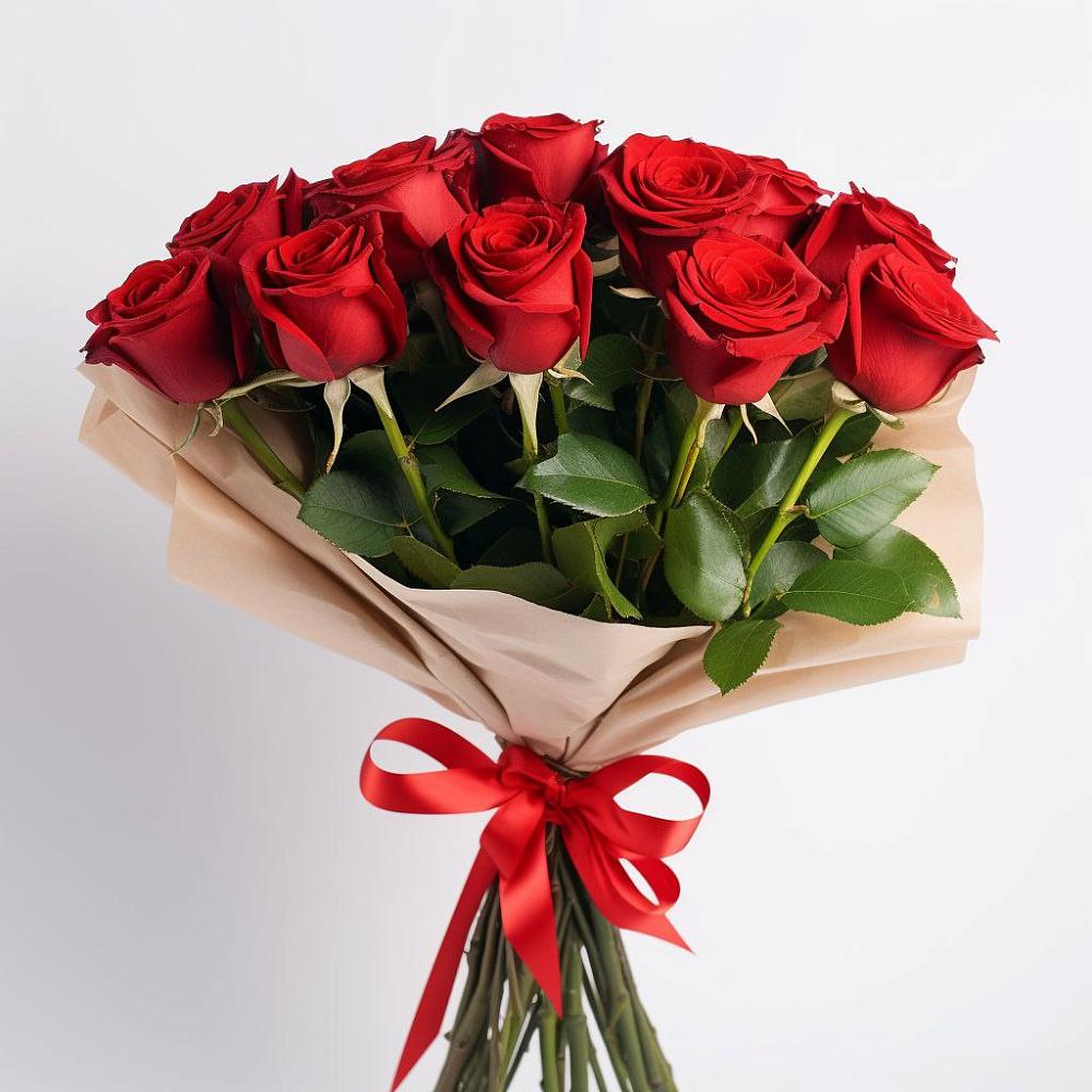 Букет 11 Красных роз Эдлесс Лав в Бохане