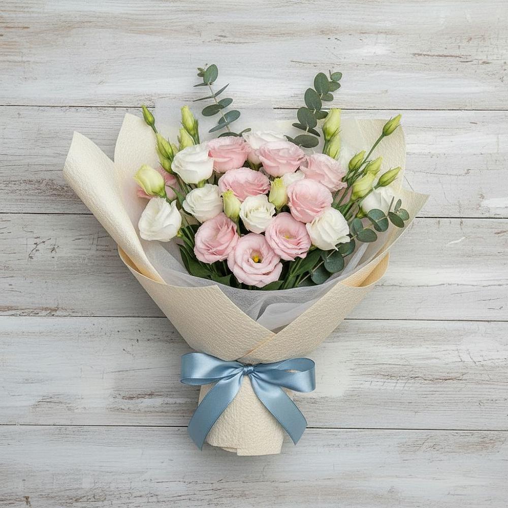 Букет цветов из: Лизиантусы в Бохане